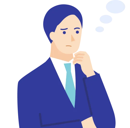 困っている男性のイラスト